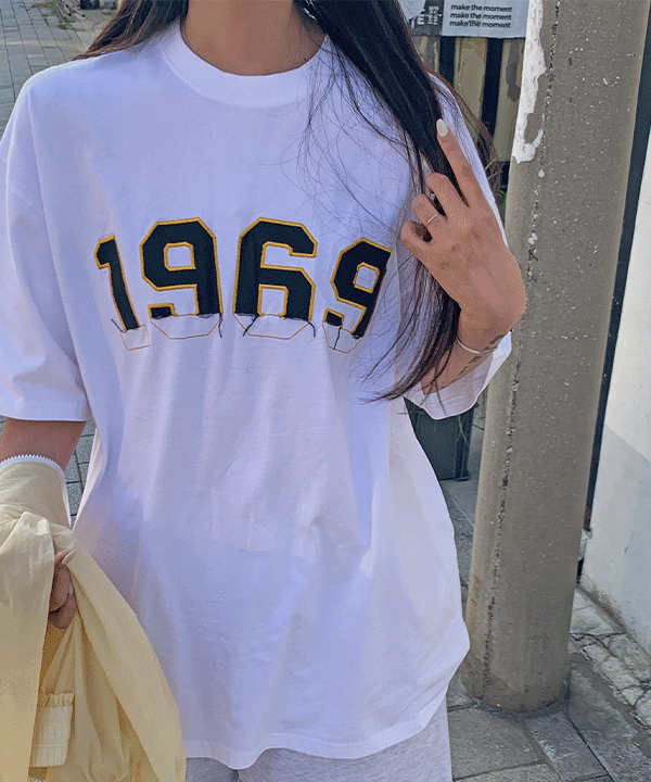 [남여공용]1969 자수 반팔 티셔츠